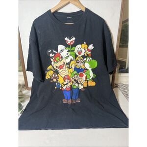 VINTAGE STYLE SUPER MARIO BROS. NES Nintendo T-Shirt XL BOWSER.    Bb